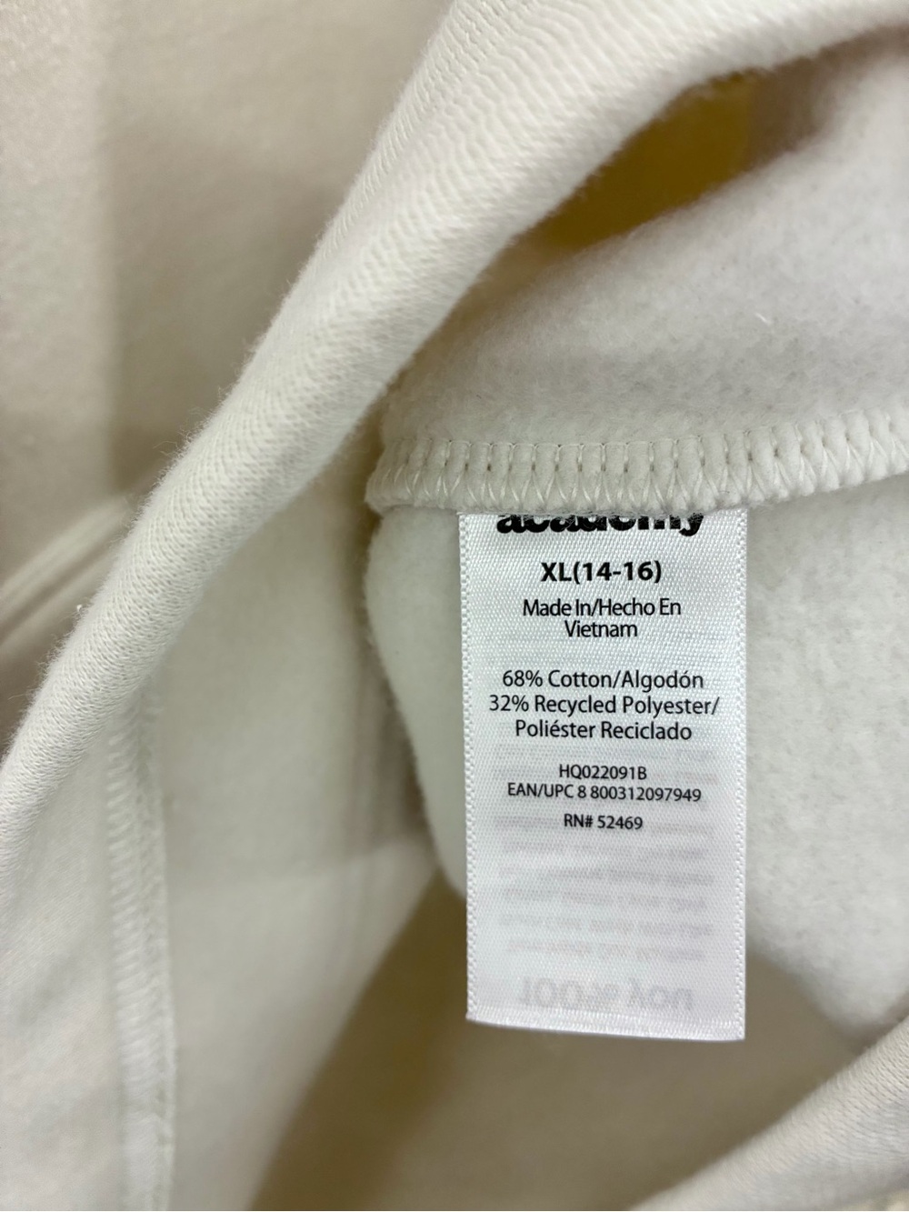 NEW WEEKEND ACADEMY Fleece Hoodie with Short Sleeves XL 14 - 16 Birch Boy’s - Picture 6 of 16